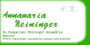 annamaria meininger business card